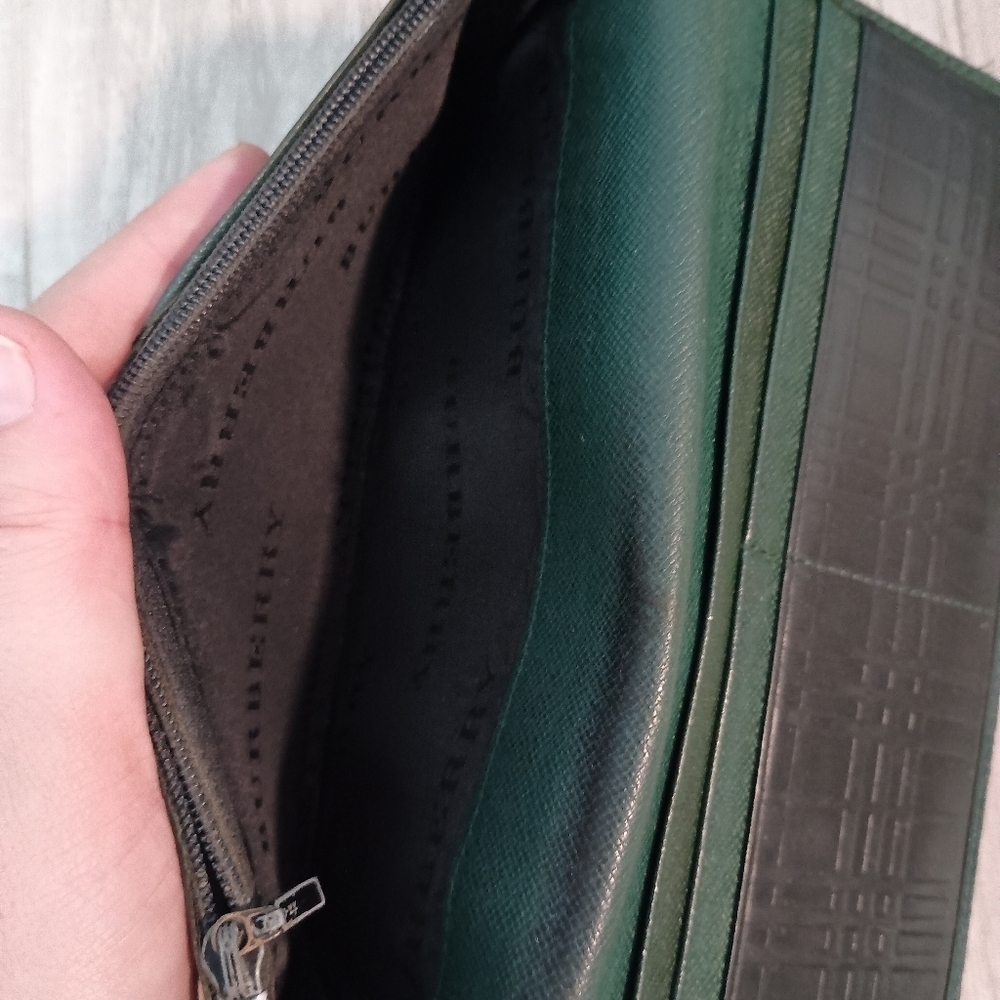 Burberry - dark green wallet bifold - Authentic - Picture 9 of 15